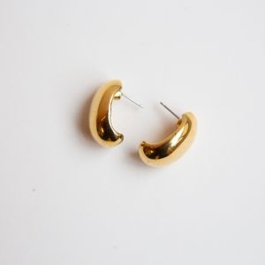 Vintage gold huggie earrings
